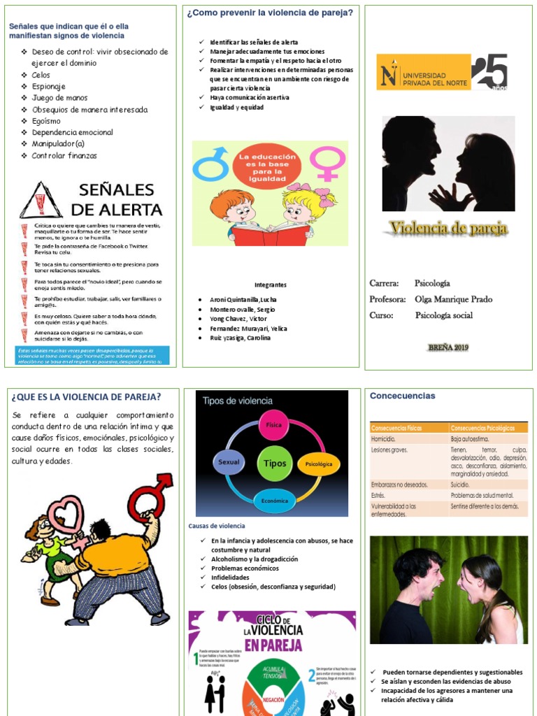 Tríptico sobre violencia en el noviazgo | PDF | Violencia | Neurociencia