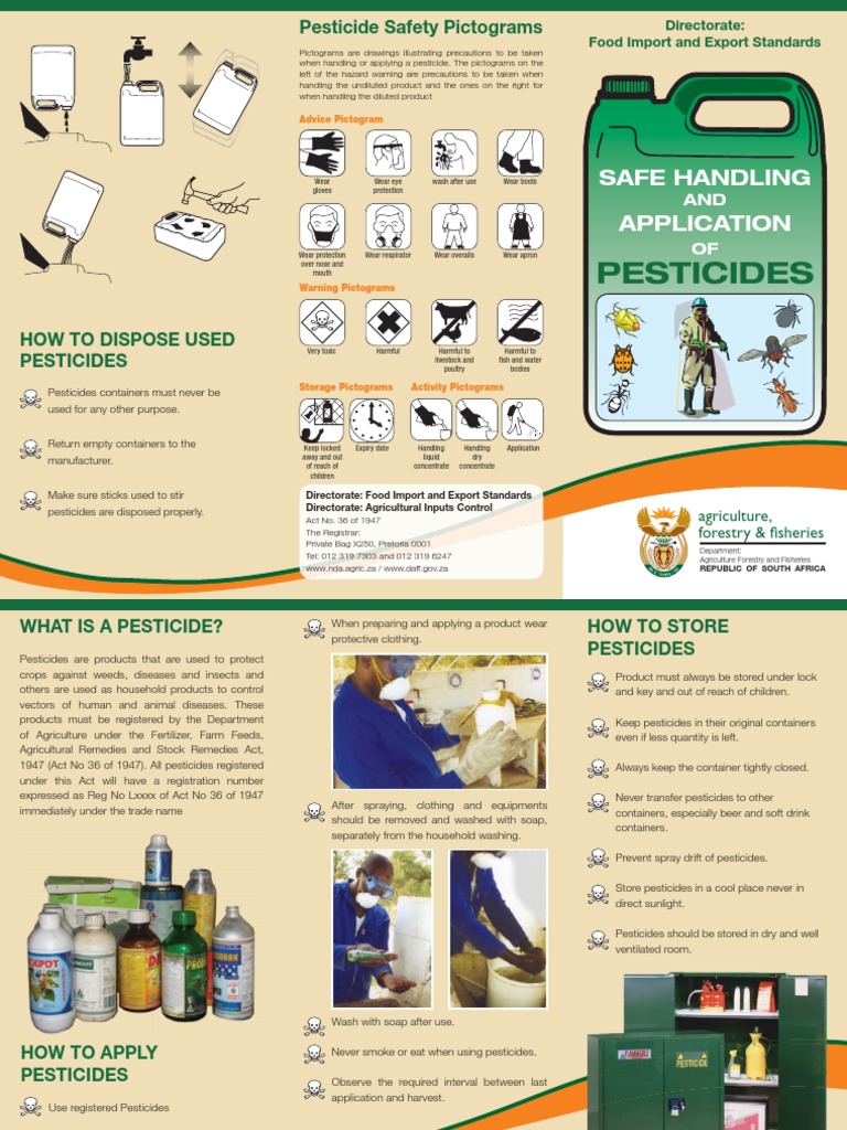 Safe Handling and Application of Pesticides | PDF | Pesticide | Agriculture