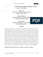 Implementation of CIPP Model For Quality Evaluation at School Level: A Case Study