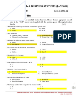 M1-R4: IT Tools & BUSINESS SYSTEMS (JAN 2019) Max Marks: 100 M1-R4-01-19 Duration: 03 Hrs