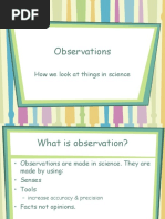 Observation and Inference