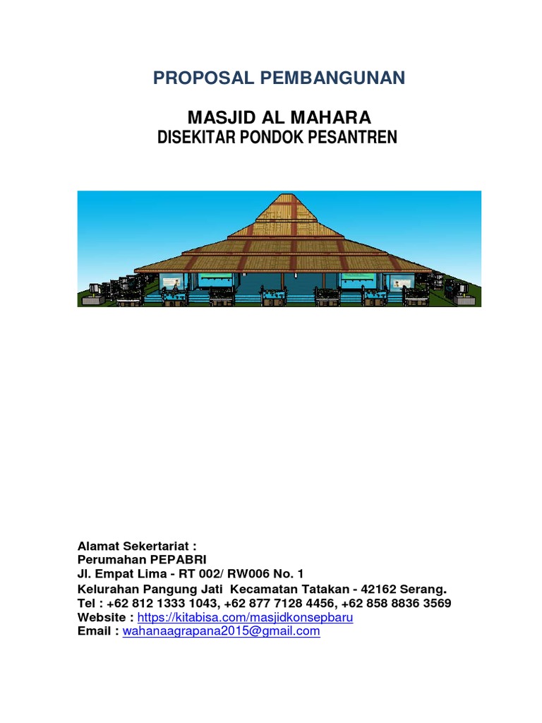 Proposal Pembangunan Masjid Al Mahara | PDF | Perjalanan | Memasak ...