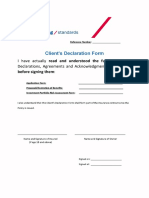 AXA - Client's Declaration Form