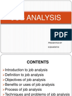 Job Analysis: Presented by M.Bharathi