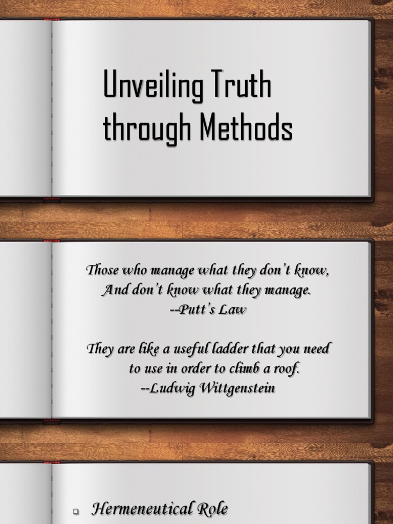 Unveiling Truth through Methodologies | PDF | Hermeneutics ...