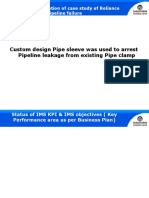 Custom Design Pipe Sleeve Was Used To Arrest Pipeline Leakage From Existing Pipe Clamp