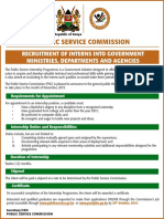 Public Service Commission: Recruitment of Interns Into Government Ministries, Departments and Agencies