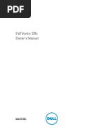 Dell Vostro 270s Owner's Manual: Regulatory Model: D06S Regulatory Type: D06S001