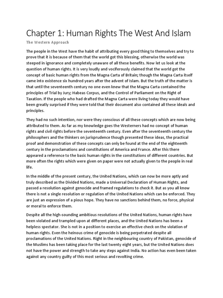 Islamic Human Rights Research | PDF | Human Rights | Magna Carta