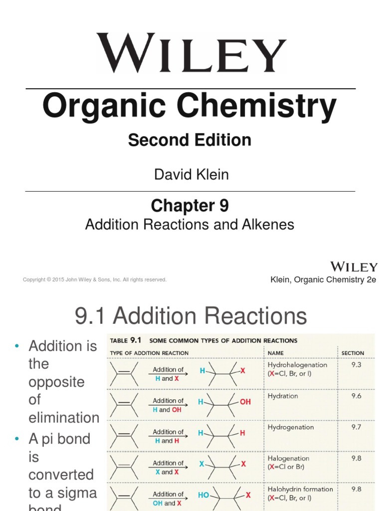 Ch09-Addtn RXN and Alkenes | PDF | Enantioselective Synthesis | Catalysis