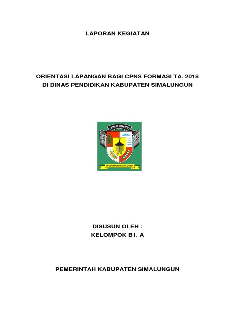 Laporan Kelompok Dinas Pendidikan B1a Docx