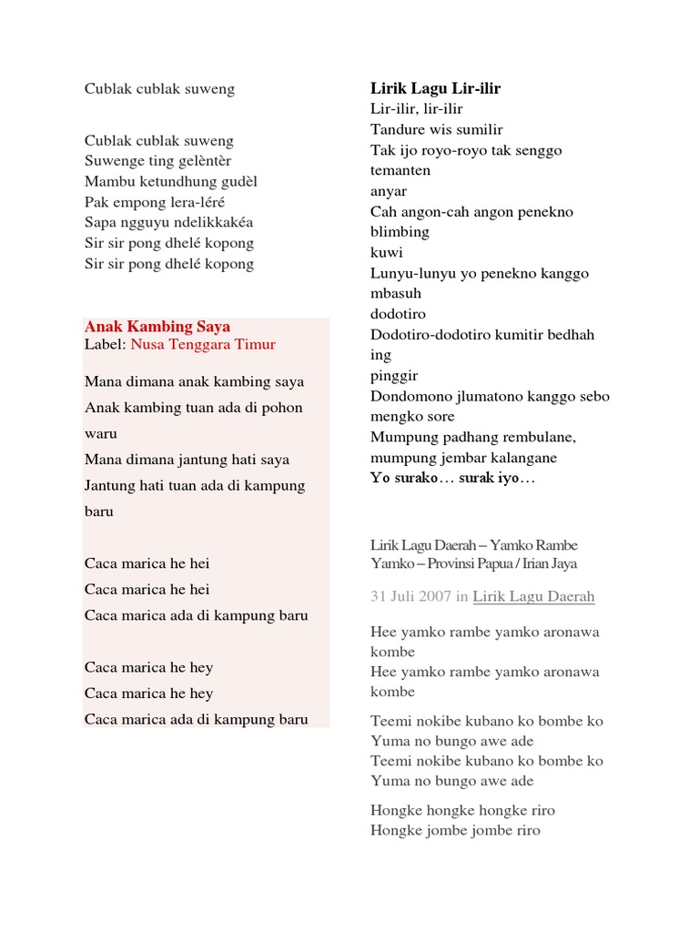 Cublak Cublak Suweng | PDF