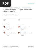 A Survey On Facilities For Experimental Internet of Things Research