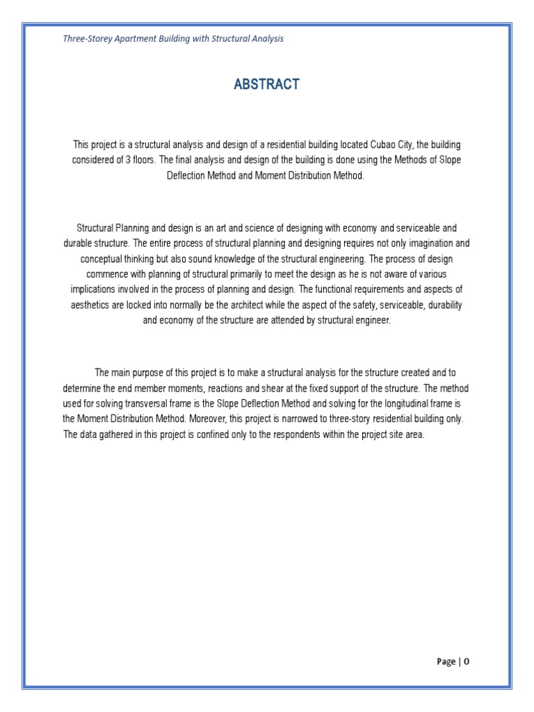 Structural Analysis of 3-Storey Apartment | PDF | Structural Analysis ...