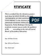 Certificate: Sign. of Subject Teacher