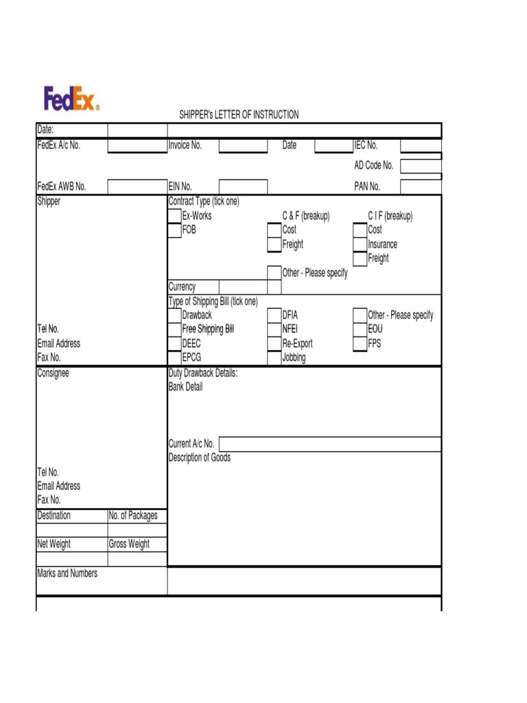 fedex sli pdf | pdf | cargo | invoice