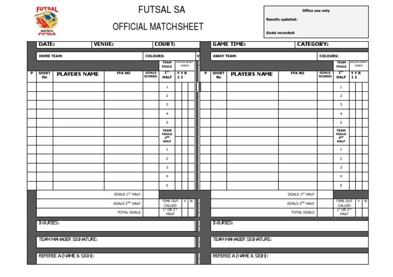 futsal-sa-official-match-sheet-pdf-association-football-seasons