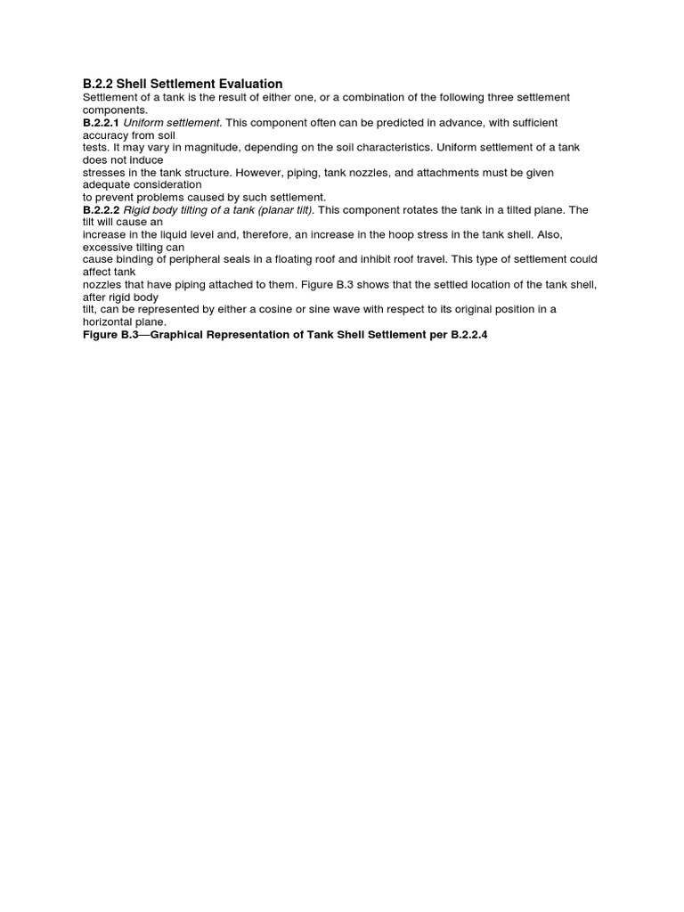 Tank Settlement and Tilt Evaluation | PDF