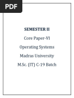 Operating Systems Notes (MSC IT)