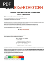 Cronograma do XXXI exame de ordem da OAB