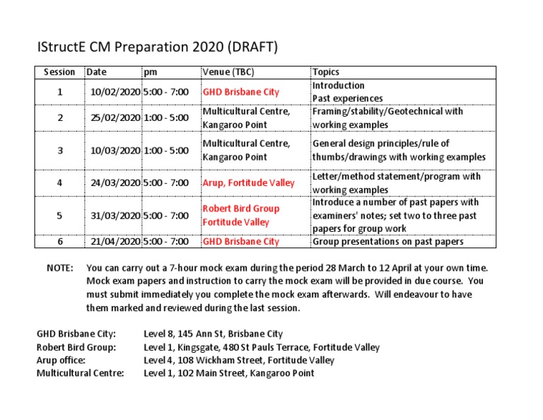 IStructE CM Exam Course 2020 | PDF