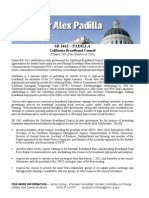 California Senate SB1462 California Broadband Council Fact Sheet Rev. 10-28-10