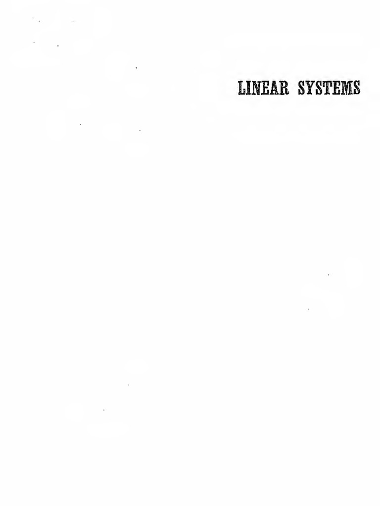 Linear Systems Thomas Kailath Text PDF PDF Matrix (Mathematics