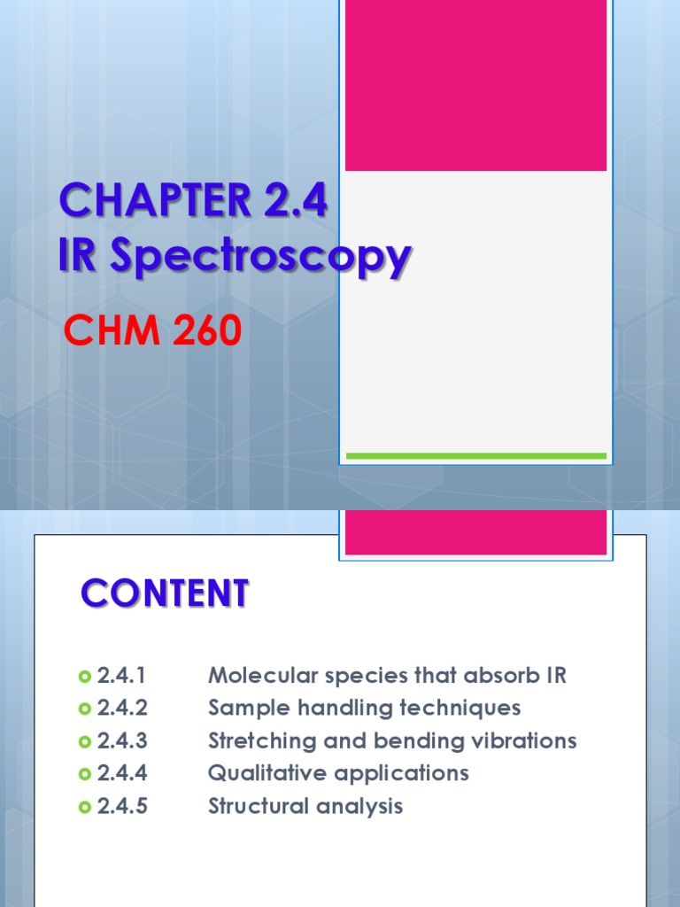 Monitoring Reactions with IR Spectroscopy | PDF | Infrared Spectroscopy ...