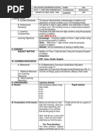 Sample Cot Math 1 W8 Q1 | PDF | Numbers | Learning