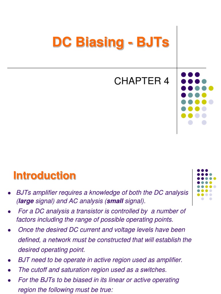 4.DC1 Biasing - BJTs | PDF | Bipolar Junction Transistor | Amplifier