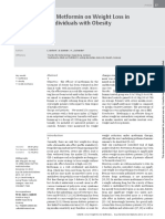 Eff Ectiveness of Metformin On Weight Loss in Non-Diabetic Individuals With Obesity