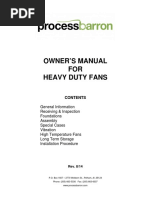 Process Barron Fan Manual 2014