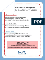 Bridge template dimensions and safe areas