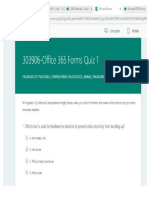 Office 365 Forms Quiz 1