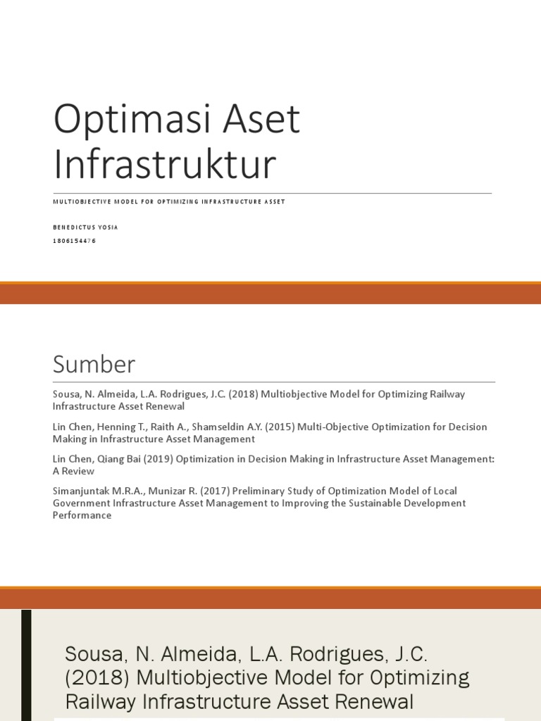 Multi-Objective Model for Infrastructure Optimization | PDF ...