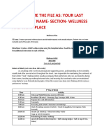 Wellness Plan Work