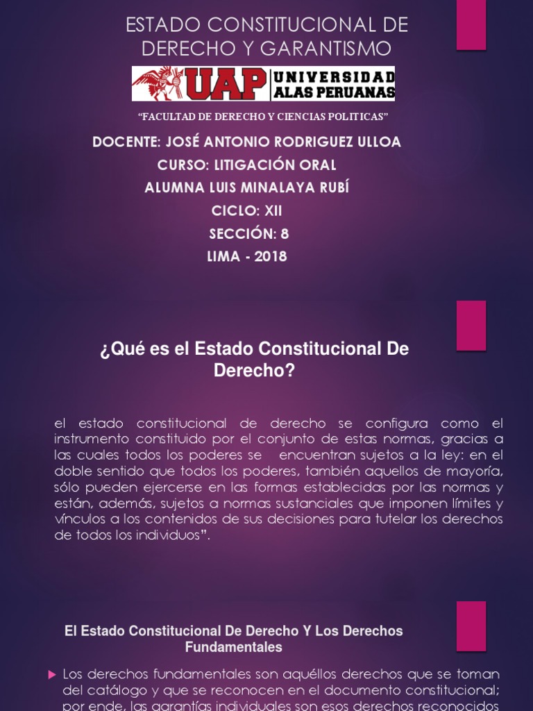 Qué Es El Estado Constitucional de Derecho | Constitución | Derecho ...