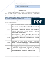 CURSO EM PDF - Administração Financeira e Orçamentária - Agente Administrativo - PF