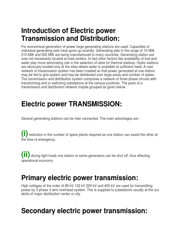 Electric Transmission Distribution Mcq 1 Pdf Download Free Pdf