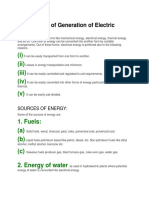 Introduction of Generation of Electric Power