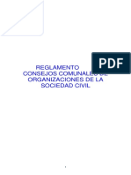 Reglamento Consejos Comunales de Organizaciones de La Sociedad Civil