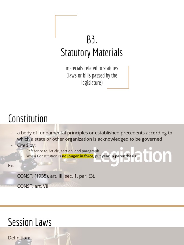 Navigating Philippine Statutory Materials A Comprehensive Guide to