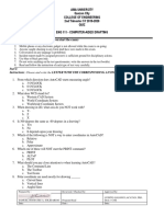 Ama University Quezon City College of Engineering 2nd Trimester SY 2019-2020 Quiz Eng 111 - Computer-Aided Drafting