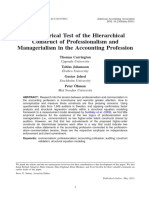 An Empirical Test of The Hierarchical Construct of Professionalism and Managerialism in The Accounting Profession