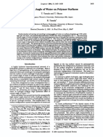 Contact Angle of Water On Polymer Surfaces: Yasuda and Okuno