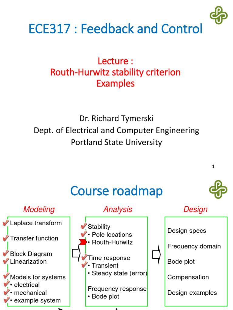ECE317 L10 RouthHurwitzEx PDF Control Theory Electrical Engineering