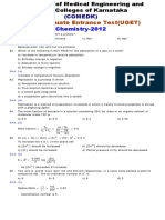Comedk Chemistry 2012