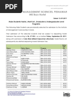 Institute of Management Sciences, Peshawar: IMS Boys Hostel