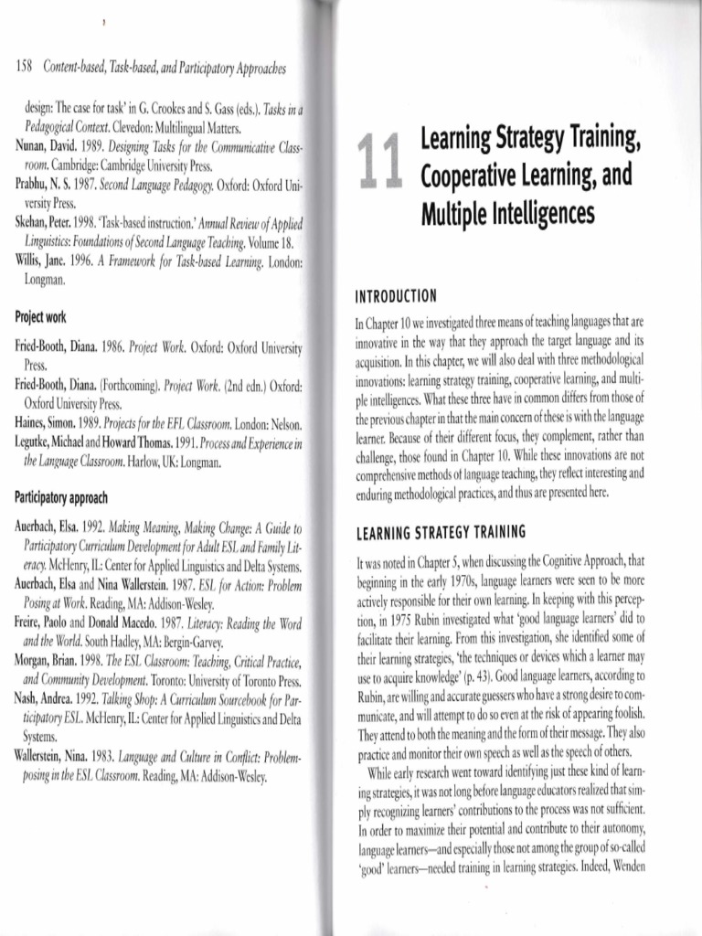 Learning Strategy Training | PDF | English As A Second Or Foreign ...