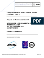 Configuracion de Roles Perfiles y Usuarios en PETROPERU PDF